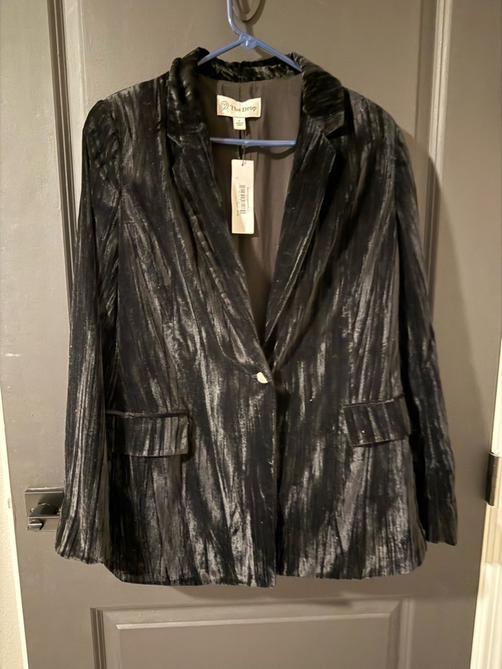 Women's Black Velvet Blazer